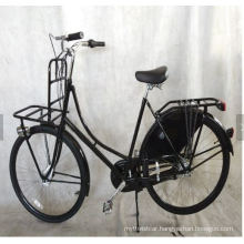 China Factory Manufacturer 28" 3 Speed Ladies Dutch Bike Black Color Classic Women Holland Bicycle Oma Lady Bikes